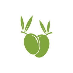 Vector olive icon logo, simple, elegant