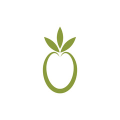 Vector olive icon logo, simple, elegant