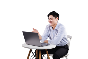 Tech-Savvy and Engaging: A focused individual, working intently on his laptop, showcasing the intersection of technology and human connection, radiating focused energy.