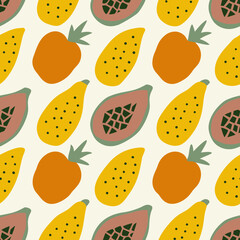 Seamless Pattern With Figs Fruit Sliced And Whole A Lush Botanical Kitchen Print