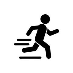 running icon vector solid logo illustration pict