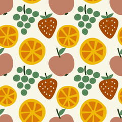 Simple Boho Floral Seamless Pattern A Minimalist Botanical Print In Earthy Tones