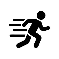 running icon vector solid logo illustration pict
