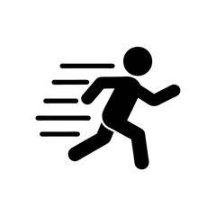 running icon vector solid logo illustration pict