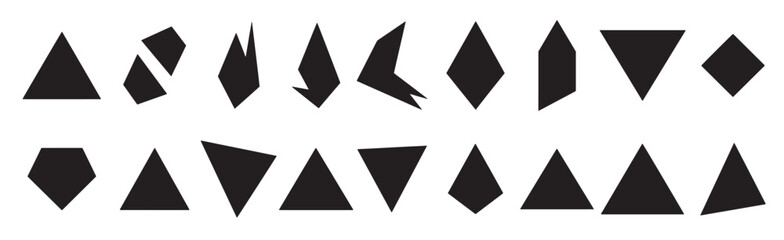 abstract geometric shapes collection in black with varied