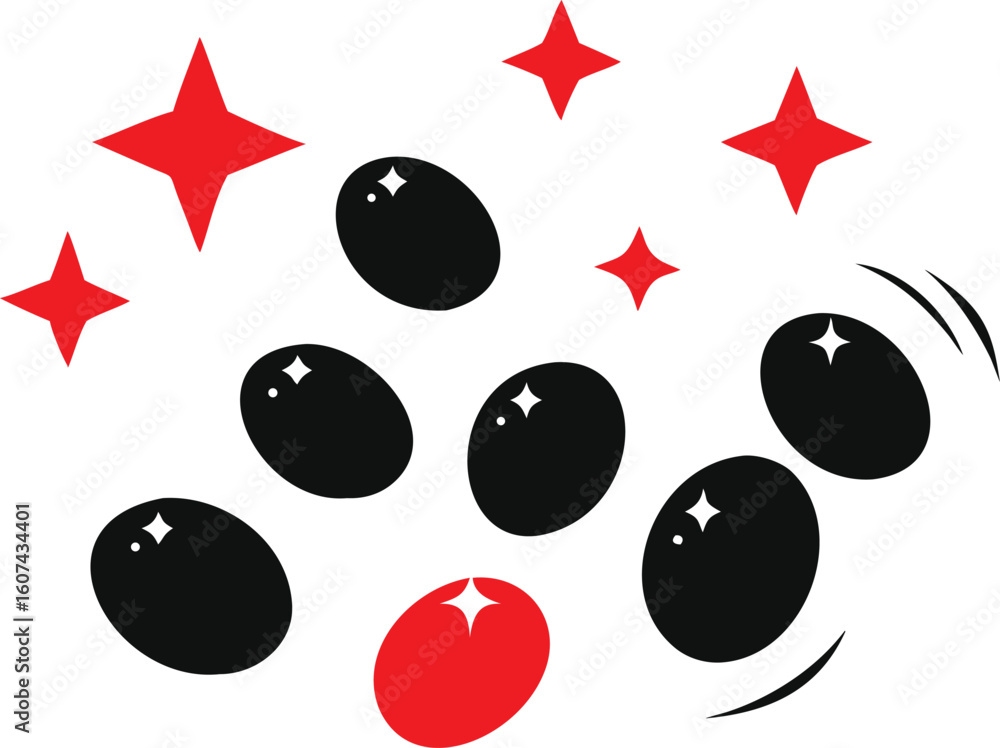 Poster abstract geometric pattern with vibrant color splashes and a striking black silhouette element perfe