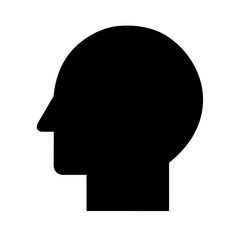 head profile icon silhouette vector