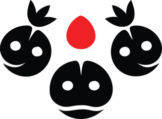 Obraz premium Dynamic abstract geometric shapes with a bold striking silhouette perfect for modern design projects and creative branding