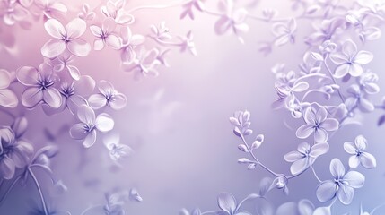A pastel purple wallpaper with soft gradients and delicate floral patterns 