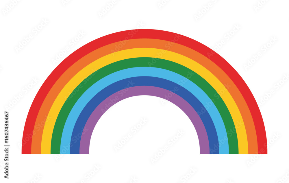 Poster rainbow color icon – flat modern design for mobile apps, web ui, creative tools, and digital interfa