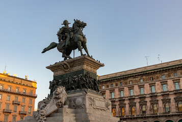 Vittorio Emanuele II Statue at Sunrise