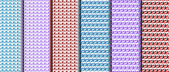 white abstract background with hexagon pattern. Hand drawn abstract seamless pattern, ethnic background. Deformed fluid uneven organic lines vector funky groovy maze backgrounds set.