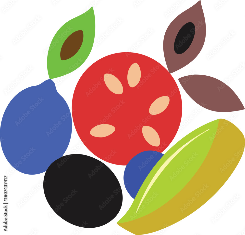 Fototapete abstract geometric pattern with a central circular element rendered in a striking silhouette style w