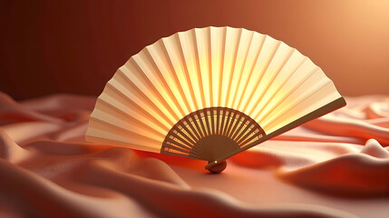 Decorative Fan Lamp with Warm Glow
