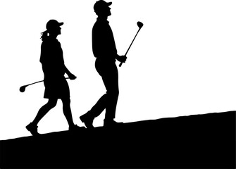 Golfers in Discussion" Man Vector Bundle 