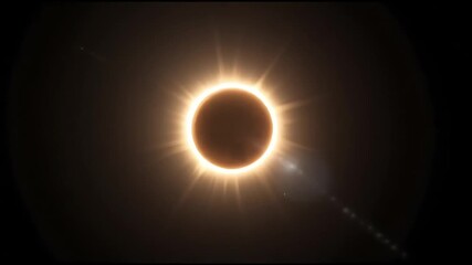 Watch the breathtaking solar eclipse phenomenon with sun moon and earth alignment today night sky view - Powered by Adobe