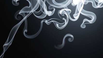 Wisps Of Steam Smoke, Curling Vapor Trails, Dynamic Scene Element, Ambient Atmospheric Graphic, Gentle Flow Aesthetic, Translucent Movement Visual, Ample Copy Space, Multipurpose Overlay, Soft Visual.
