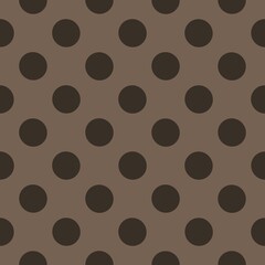 A symmetrical pattern of dark brown dots is arranged in evenly spaced rows and columns on a lighter brown background. The minimalistic design creates a sense of order and repetition.