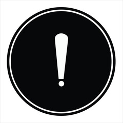Urgent attention needed exclamation point for website alert and error notification design element
