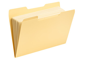 Expanding file folder isolated on transparent background