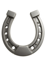 Metal horseshoe isolated on transparent background