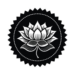 American Lotus on Old Postage Stamp