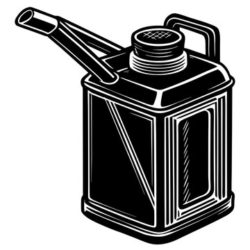 black and white gas can clip art preview