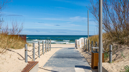 entrance to the beach in Wladyslawowo