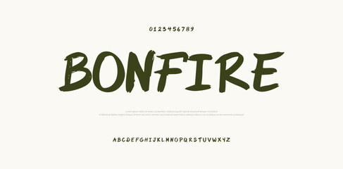 Bonfire Brush Font. Bold Handwritten Display Typography. signature Font Calligraphy Logotype Script Brush Font Type Font lettering handwritten. 
