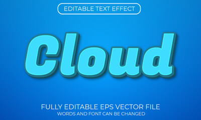 Cloud editable text effect