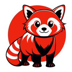 red panda vector