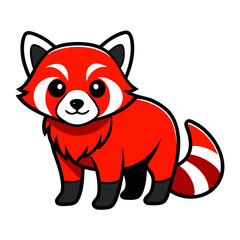 red panda vector