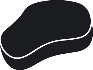 Vector Silhouette of Filet Mignon Steak with Clean Outline