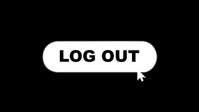 Log out  animation. Video streaming website banners, blogs, log out content updates and news feed. stock illustration.