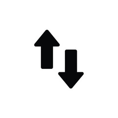 Simple Up and Down Arrows Graphic Design.