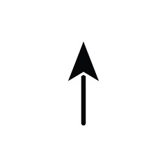 Solid black upward pointing arrow icon simple geometric shape clean minimalist design.