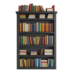Bookshelf with Colorful Books