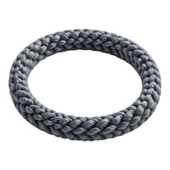 Braided Rope Ring with Transparent Background