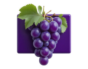 Purple Grapes on a Purple Square