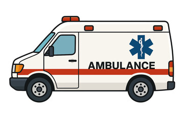 Ambulance EMS Medic Emergency Cartoon Toy No Background Vector