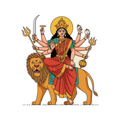 Obraz premium Vector illustration of a fantasy retro cartoon woman in a dress with the Virgin Mary and Jesus