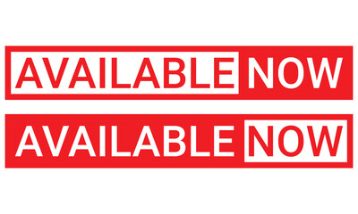 Available now stamp. Available now icon. Squares vector red grunge rubber stamp sign Vector Template Illustration