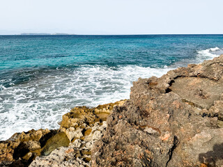 waves on the rocks