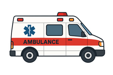 Ambulance EMS Medic Emergency Cartoon Toy No Background Vector