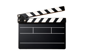 Obraz premium movie clapper board isolated on white or transparent background