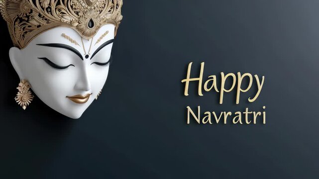 Joyful navratan video: sacred chant, durga blessing, seasonal devotion, divine presence, autumnal night, indian rite, goddess tribute, hindu worship, cultural essence, festive spirit