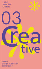 Modern poster with bold typography and minimalist botanical graphics. Features creative layout designs.