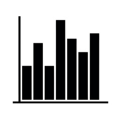 Histogram with Minimal Bars Icon Vector Illustration