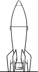 Space rocket drawing 