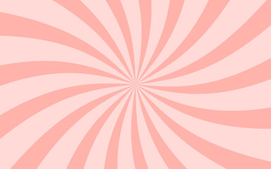 Soft Coral Pink Swirl Sunburst Background